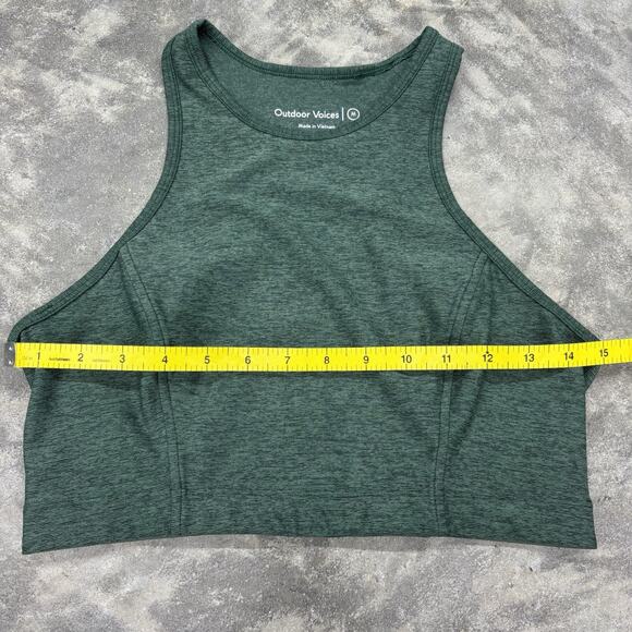Outdoor Voices Athena Green Crop Top Size Small - Picture 7 of 7